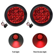 2x 4 Inch Round Led Truck Boat Trailer Stop Turn Tail Brake Lights Waterproof Us