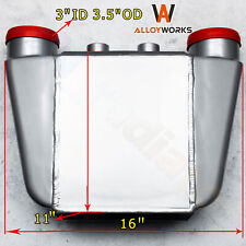 Aluminum Core 16.5x13x4.5 Air To Water Intercooler Liquid Inletoutlet 3.5