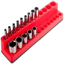 Metric Magnetic Socket Holder Organizer Tool Box Storage Saver Rack Tray 26 Pcs