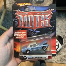 Hot Wheels Ultra Hots Blue 65 Ford Mustang 10 Of 36 Redline Rubber Tires 2006