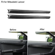 6pcs Carbon Fiber Interior Door Panel Cover Trim For Mitsubishi Lancer 2008-2015