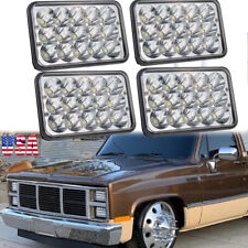 4pcs 4x6 Led Headlights High Low Sealed Beam Fit Chevy C10 Pickup Truck