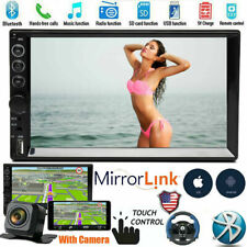 7 Double 2din Car Stereo With Backup Camera Bluetooth Radio Mirror Link For Gps