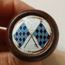 Vintage Wood Checkered Flags Race Sports Car Shifter Knob
