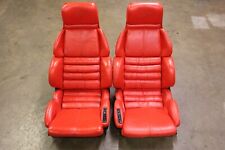 C4 Corvette Sport Seat Set Torch Red Pair Complete Left And Right Seats 1993