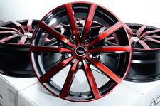 18 Wheels Rims Red Black Honda Civic Accord Crv Toyota Camry Rav4 Ford Mustang