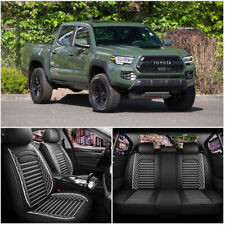 5-seat Car Seat Covers Full Set Front Rear Cushion Pu Leather For Toyota Tacoma