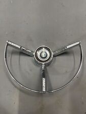 1963 1964 Ford Galaxie 500 Steering Wheel 1962 Horn Ring Button Oem 1961 Chrome