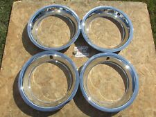 15x7 Chevy Rally Wheel Chrome Stainless Steel Trim Rings Beauty Rings 4 4553