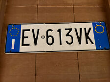 Italy Italian License Plate Tag Ev 613 Vk Eurostars Foreign Front Tag