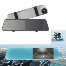 Car Dual Lens 5.5 Inch Rearview Mirror Video Driving Recorder Rear View Camera