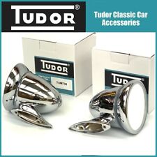 Classic Car Mirrors Chrome Bullet Wing Universal Mg Triumph Mini Ford Tudor X2