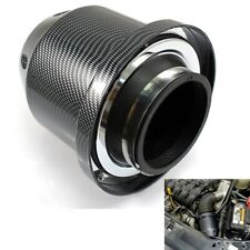 3 76mm High Flow Heat Shield Air Filter Cold Intake Round Cone Carbon Fiber Us