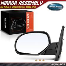 Driver Lh Black Manual Mirror For Chevrolet Silverado 1500 Gmc Sierra 1500 07-13