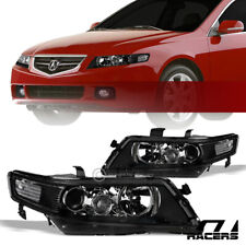 For 2004-2008 Acura Tsx Jdm Black Clear Projector Headlights Headlamps Signal Nb