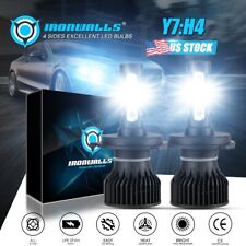H4 9003 Led Headlight Bulbs Car Truck Parts Highlow Dual Beam Kit 6000k White