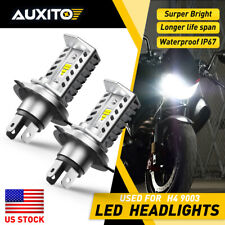 2pcs Motorcycle Led 6000k H4 Hs1 Headlight Led Hilo Beam Light Lamp White Bulbs