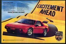 1984 Pontiac Fiero Red Car Photo Introductory Vintage Print Ad