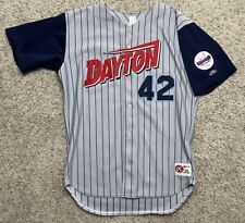 Vintage Dayton Flyers Game Worn Used Baseball Jersey 42 Mid Atlantic Sz 44