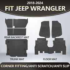 Cargo Mats Floor Mats Trunk Liners For 18-24 Jeep Wrangler Jl Unlimited 4x4