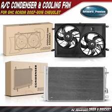 2x Dual Radiator Cooling Fan Assembly Ac Condenser For Gmc Acadia 07-16 Chevy