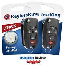 2 New Replacement Keyless Entry Car Remote Flip Key Fob Control For 15913415