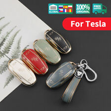 Soft Tpu Fob Car Remote Key Case Full Cover Holder Shell For Tesla Model 3 S X Y