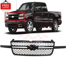 New Front Upper Black Grille Assembly Fits 2003-2007 Chevrolet Silverado 1500 Ss
