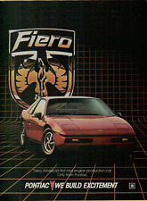 1984 Pontiac Fiero Americas First Mid-engine Production Car Vintage Print Ad