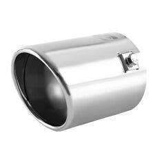 Car Muffler Tip Exhaust Pipe Stainless Steel Chrome Effect Fit 1.75-2.5 Inch 