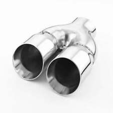 Slant Twin 3.5 Dual Wall Outlet 3 Inlet 9 Length Stainless Steel Exhaust Tip
