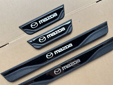 4pcs Black Car Door Scuff Sill Cover Panel Step Protector For Mazda Accessories