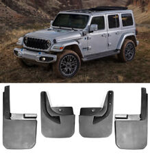 4 Pcs Oe Factory Fitment Splash Mud Guards Flaps For 18-up Jeep Wrangler Jl