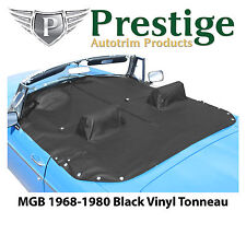 Mgb Tonneau Cover Black Vinyl With Headrest Pockets 1968-1980