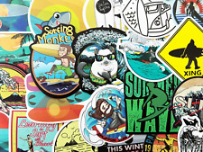 100 Surfing Ocean Stickers Pack Longboard Laptop Car Cool Decals