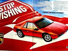 1984 Pontiac Fiero Stop Wishing-original Centerfold Print Ad 8.5 X 11