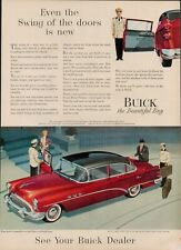 1954 Buick Super Sedan Car Auto Vintage Print Ad Automobile Hotel Bell Boys Usa