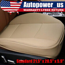 For Toyota Front Driver Bottom Seat Leather Cushion Tan Full Surround