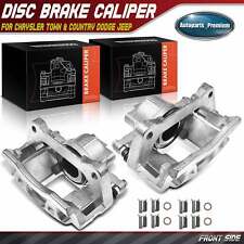 2x Brake Calipers W Bracket For Chrysler Town Country Dodge Jeep Ram Vw Front