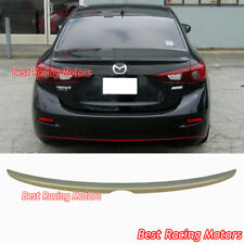 For 2014-2018 Mazda 3 4dr Factory Style Trunk Spoiler Wing Abs