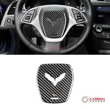 C7 Corvette Carbon Fiber Center Steering Wheel Overlay 2014-2019