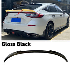Rear Trunk Wing Spoiler Fits For 2022-2023 Honda Civic Hatchback Gloss Black Abs