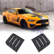 2x Race Hood Vent Bonnet Heat Outlet Cover Trim Black For 2018-2021 Ford Mustang