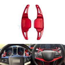 Red Aluminum Steering Wheel Paddle Shifter Extension For Chevy Camaro 2012-2015