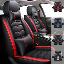 For Toyota Car Seat Cover Full Set Deluxe Pu Leather 5-seat Frontrear Protector
