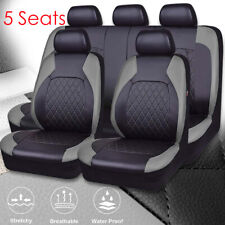 Black Leather 5 Seats Cover Auto Seat Covers For Nissan Full Set Car Cover