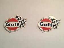 2 1966 Gulf Oil Vintage Original Rally Flag Racing Stickers Decals Nhra Nascar
