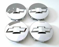 4x Chrome Chevy Wheel Rims Center Hub Caps Cover Chevy 9596403 Emblem Badge Logo