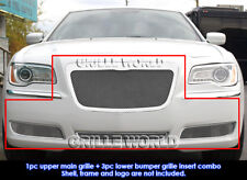Fits 2011-2014 Chrysler 300300c Stainless Steel Mesh Grille Grill Insert Combo