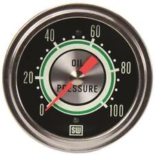Stewart Warner 691bs Green Line 2-58 In Oil Pressure Gauge-mechanical